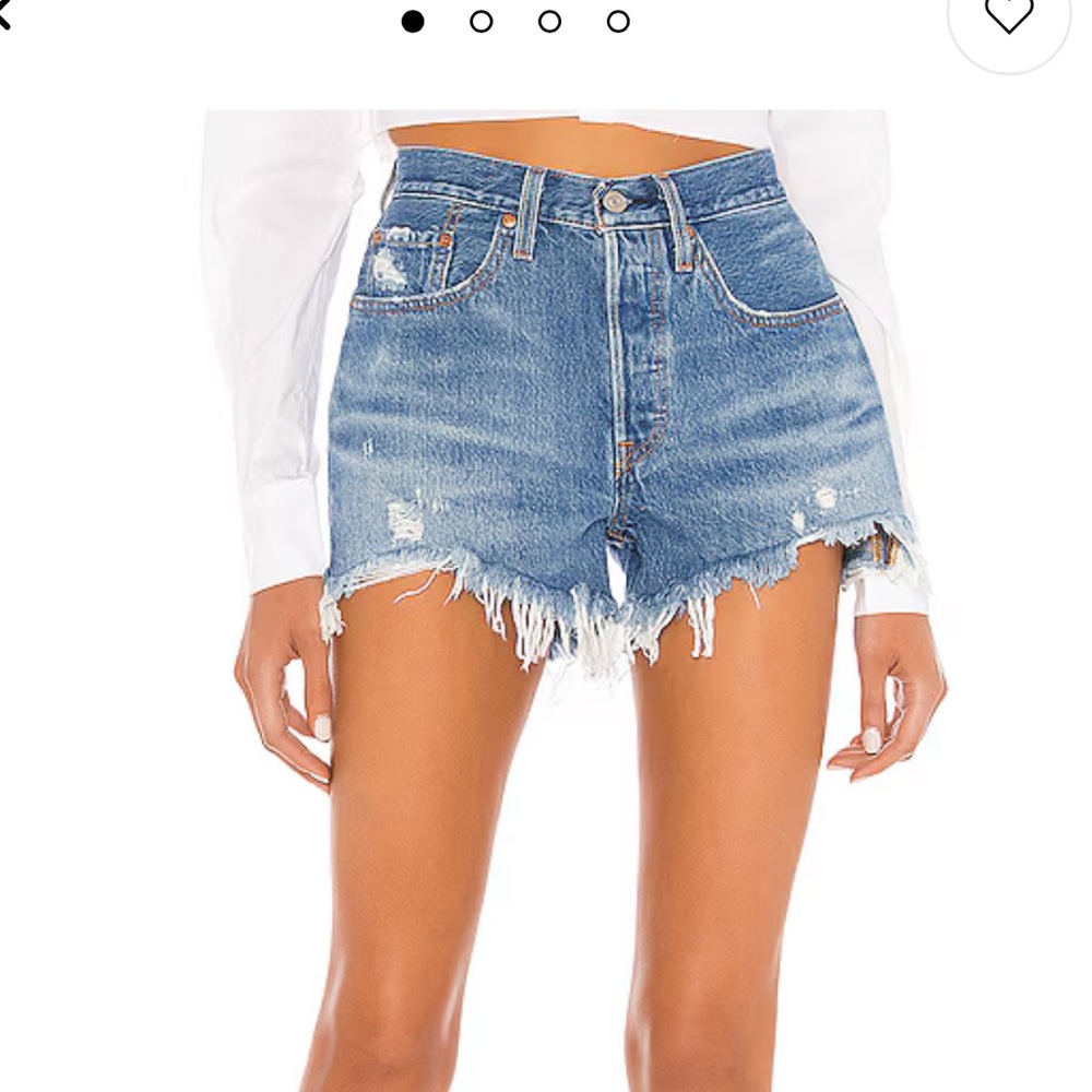 Levi’s 501 high rise denim shorts